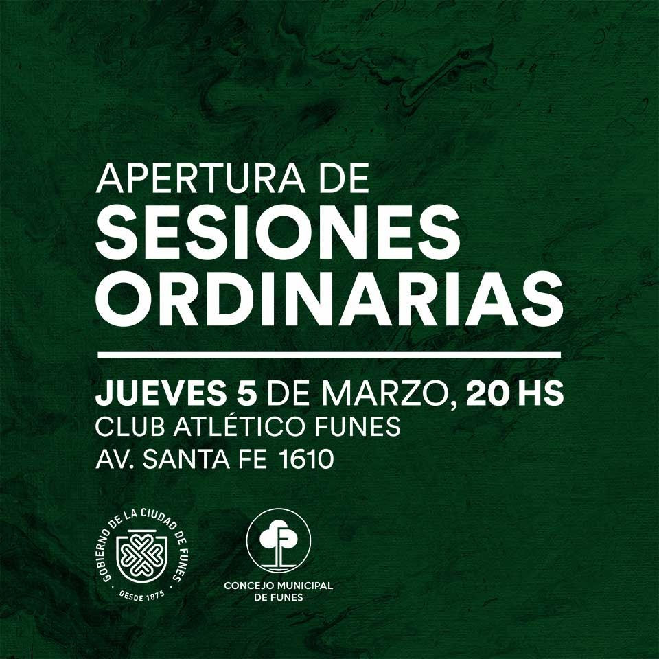 El Gobierno de Funes invita a la Apertura de las Sesiones Ordinarias a partir de las 20 hs