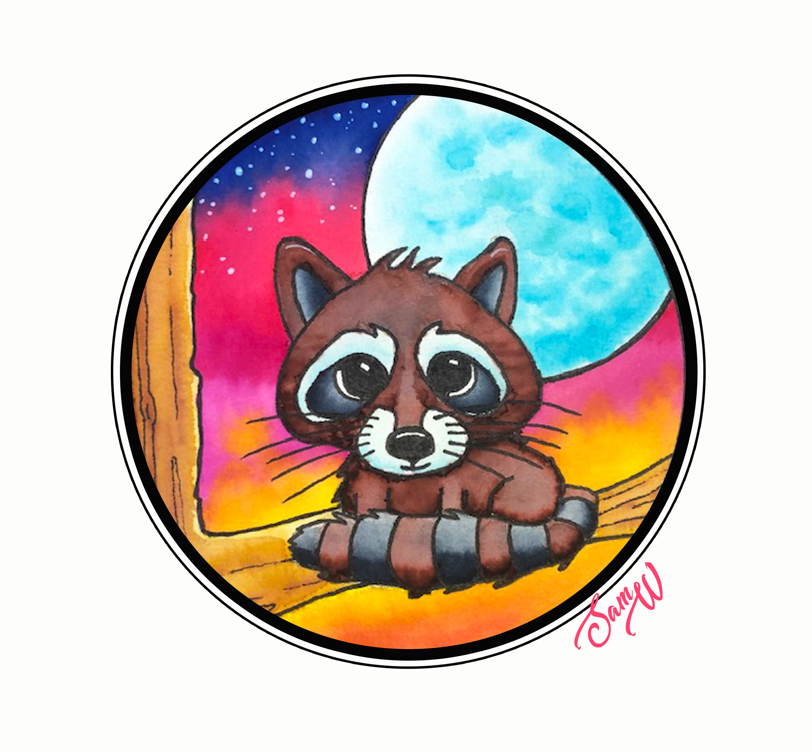 Raccoon Note Card