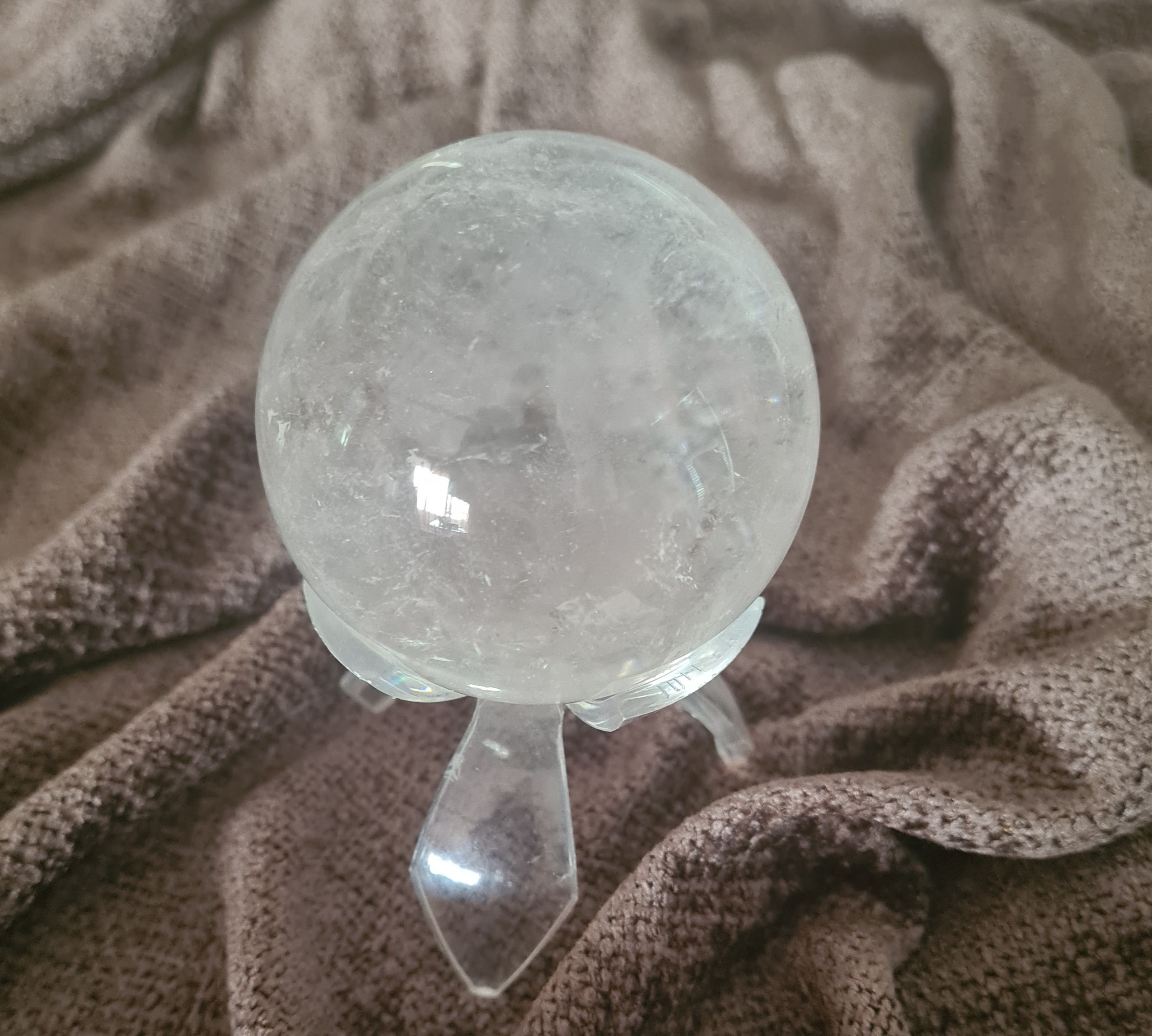 Clear Quartz Sphere with stand