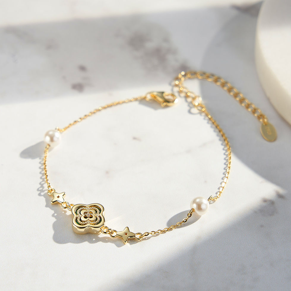 Thumbnail: Gold Charms Bracelets for Women Sterling Silver 925