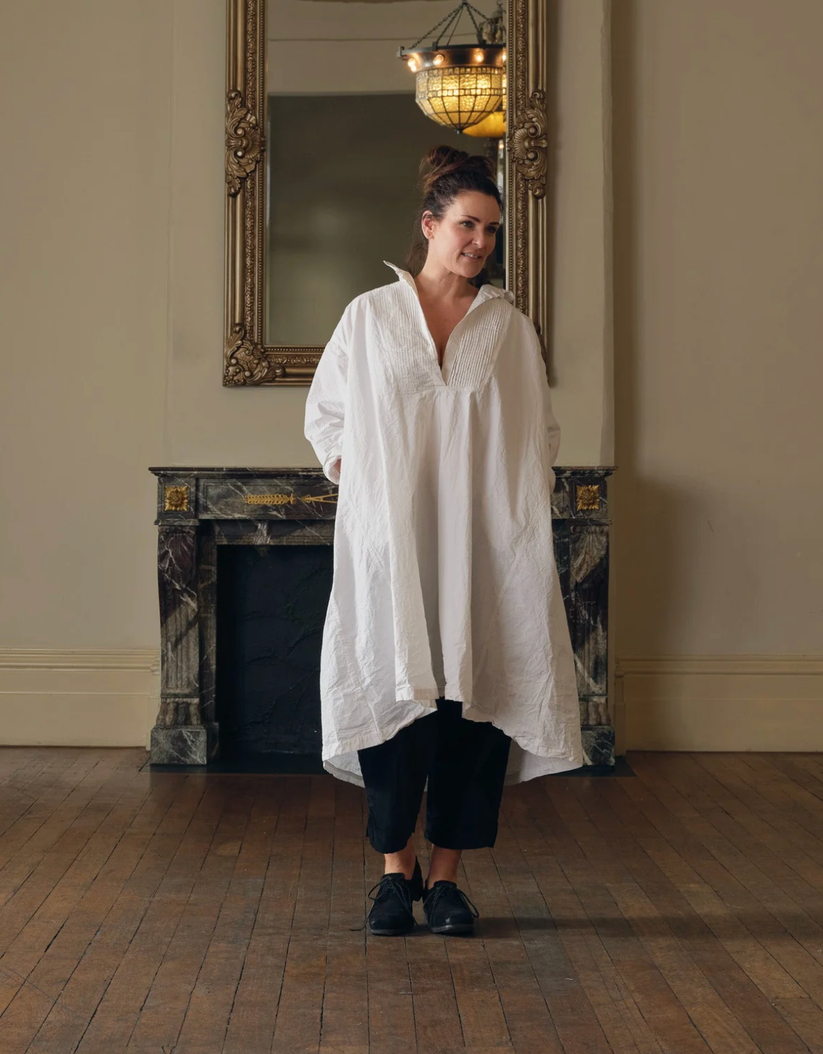 MegbyDesign Marcel Tuxedo Dress - Cotton Poplin