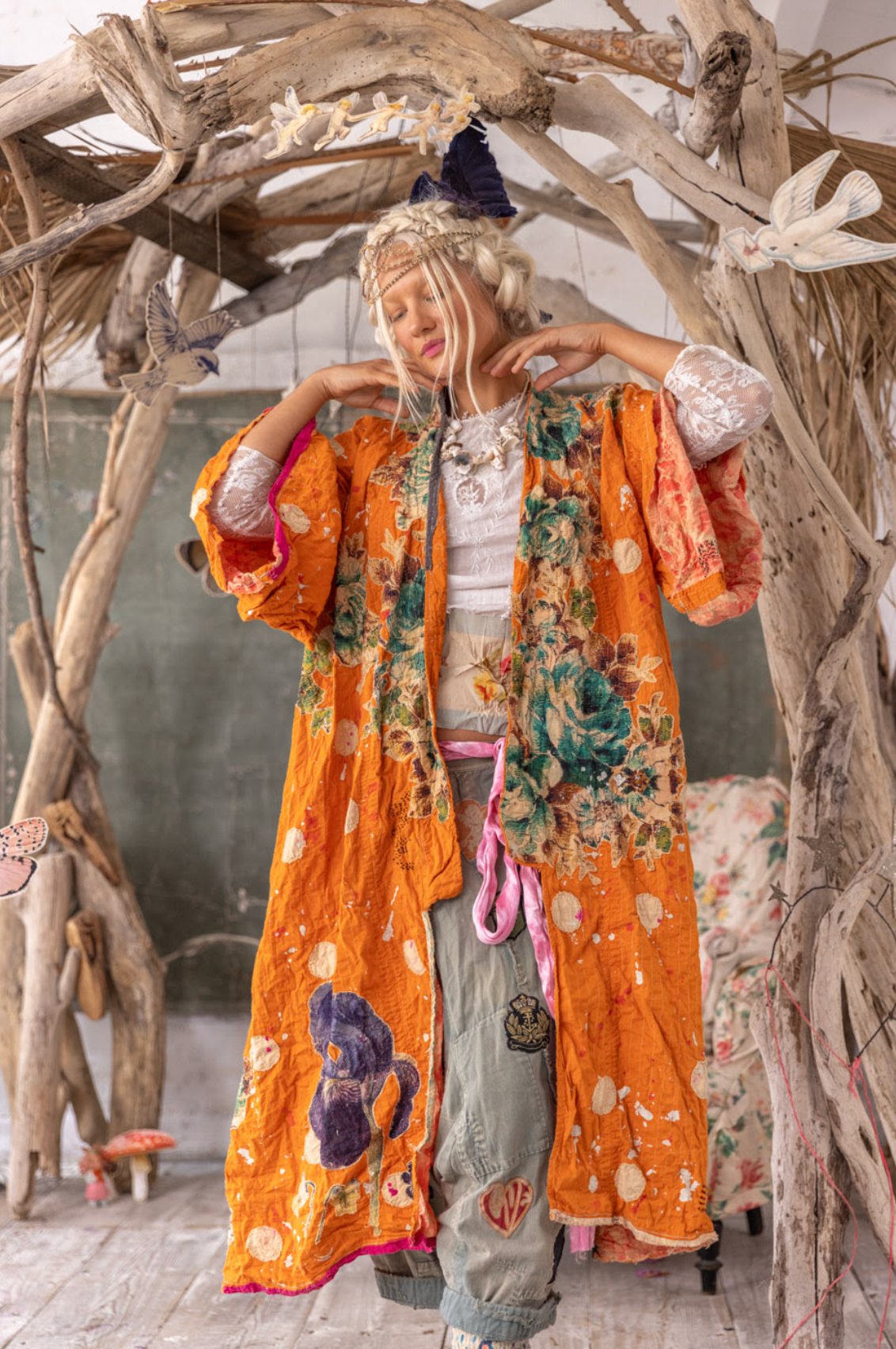 Magnolia Pearl Poka Dot Dashi Kimono - Marmalade