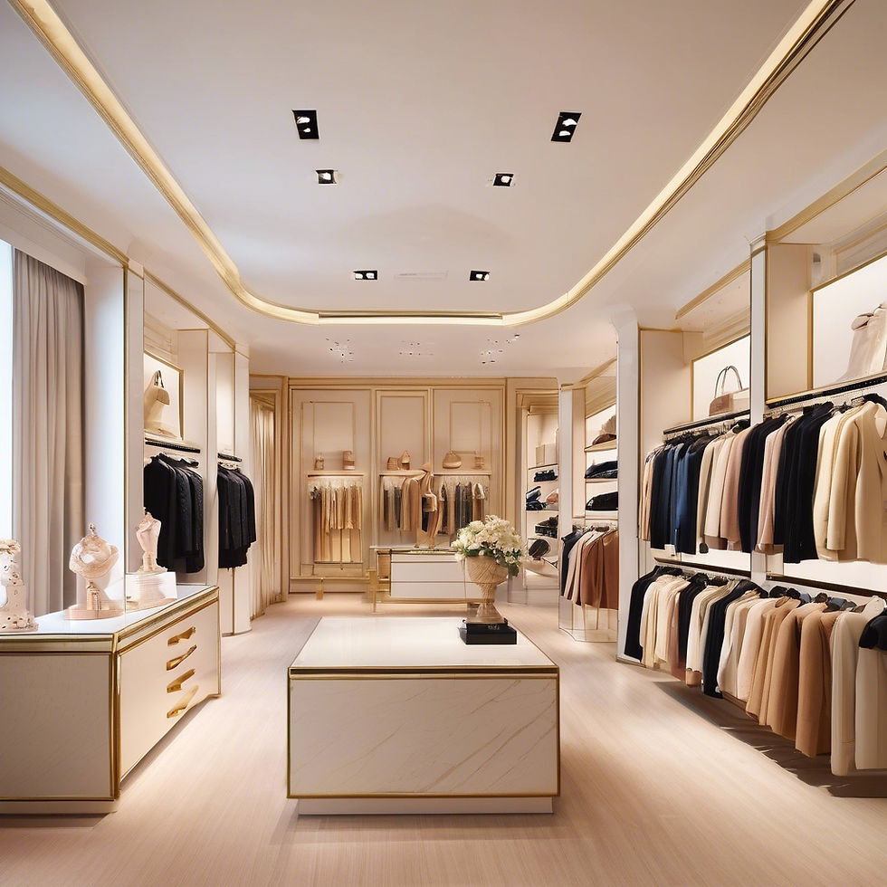 Luxury clothing boutique interior design, MYaestra