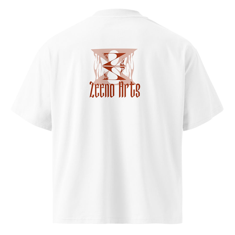 Thumbnail: Flair in Orange, Organic oversized t-shirt