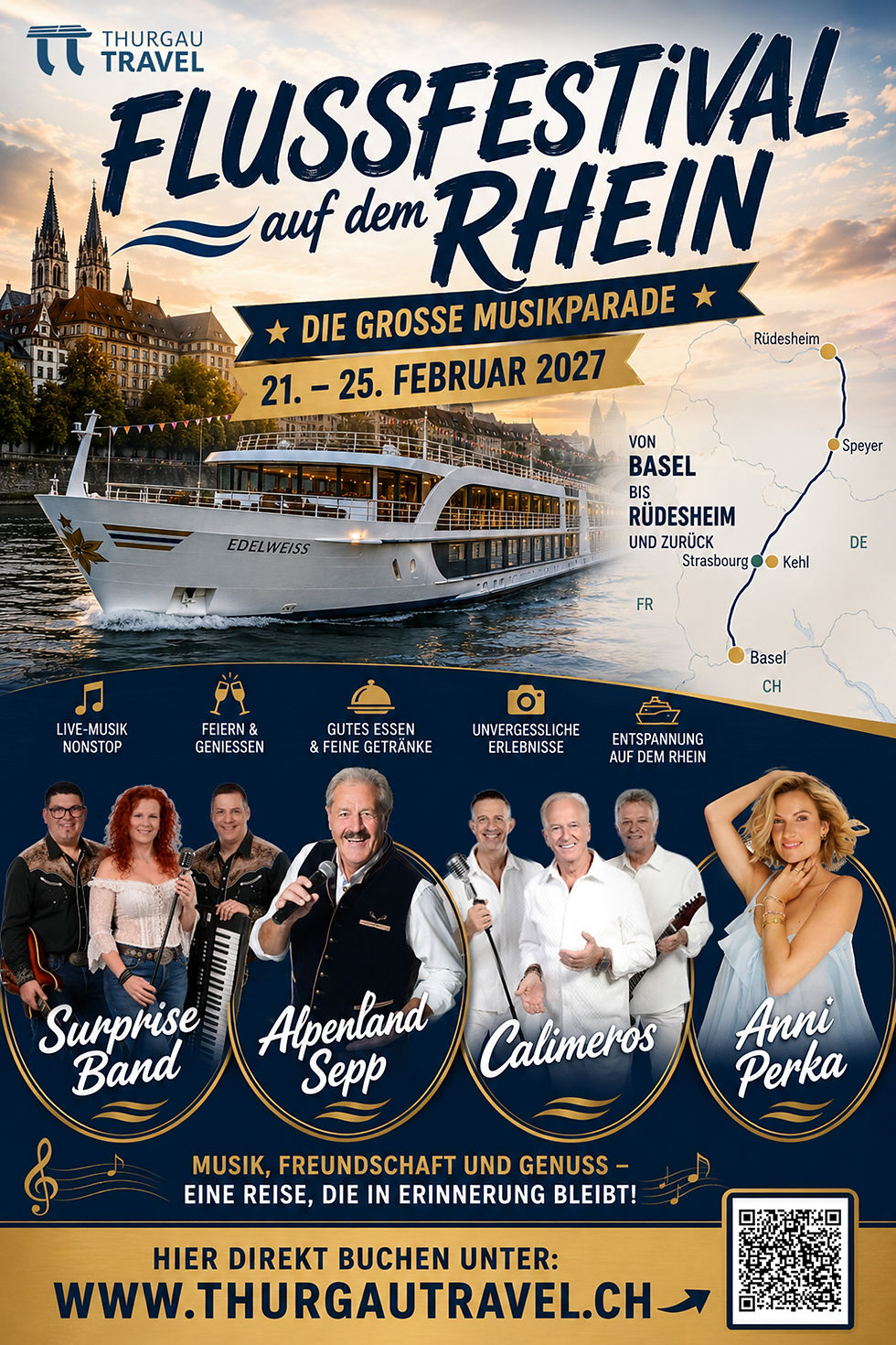Flussfestival auf dem Rhein – Die grosse Musikparade