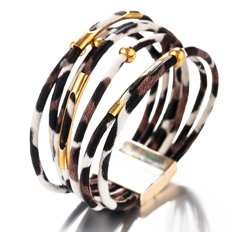 Thumbnail: Amorcome Leopard Fashion Bracelets