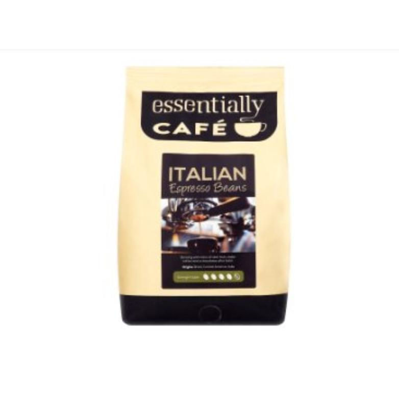 Essentially Cafe Italian Espresso Roast coffee beans bag