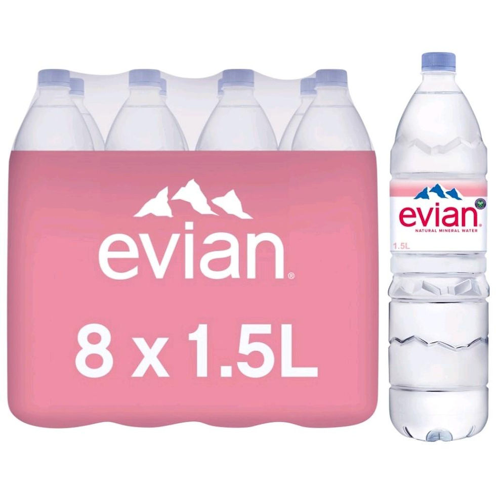 Evian water, 8 x 1.5L bottles