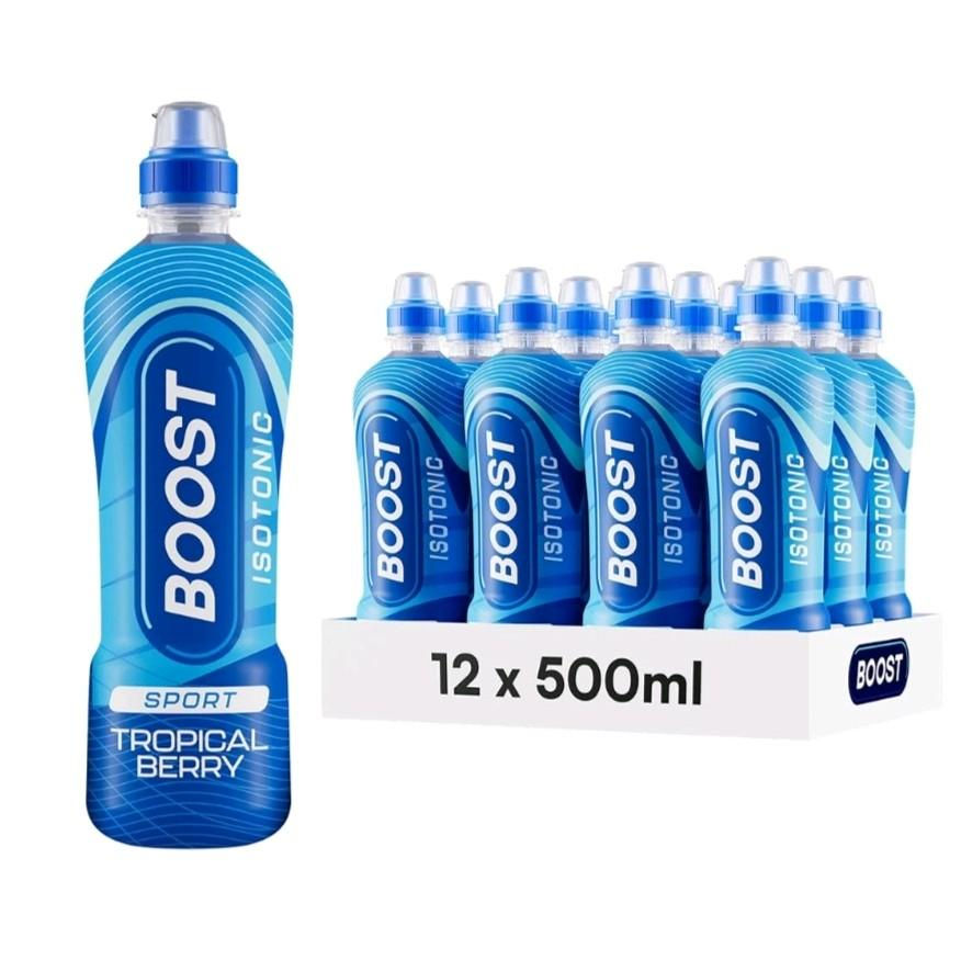 BOOST Tropical Berry energy drink, 12 x 500ml bottles