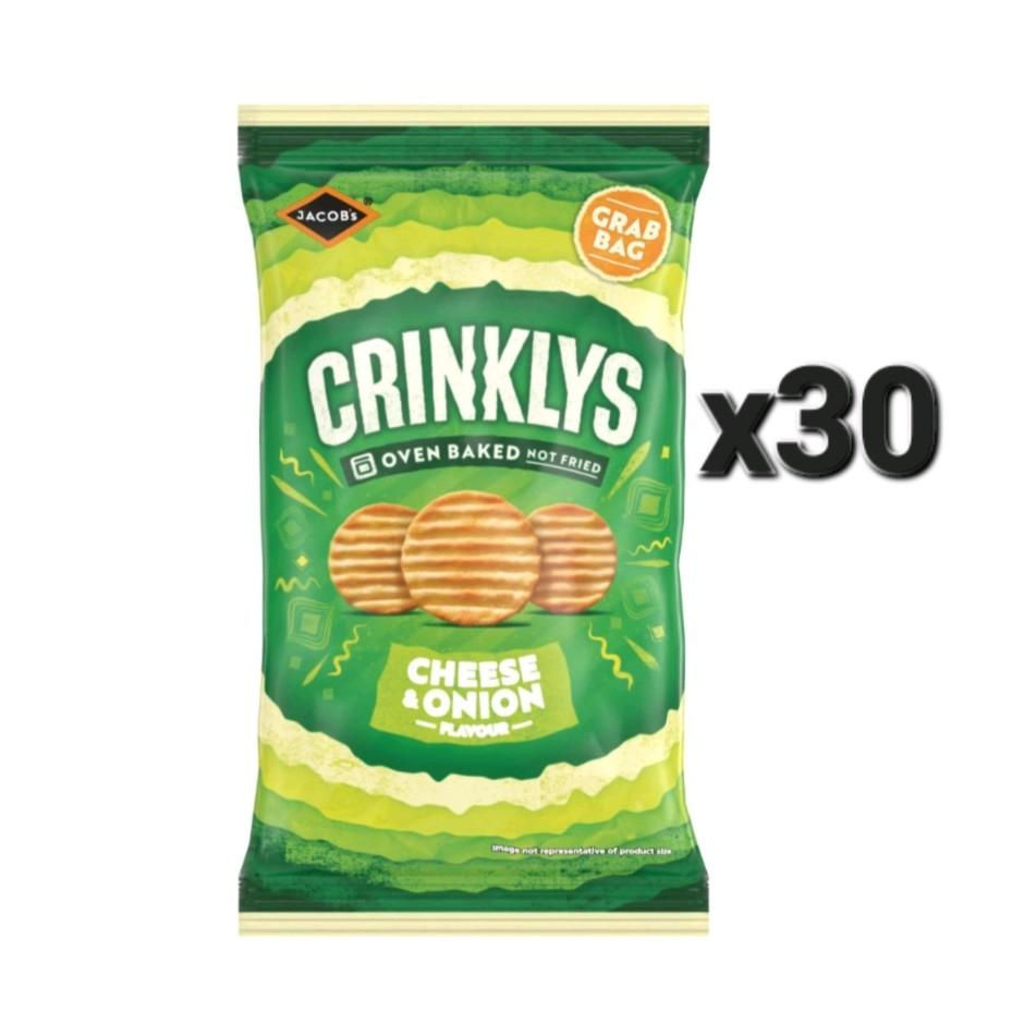 Jacob's Crinklys Cheese & Onion  - 30 x 45g