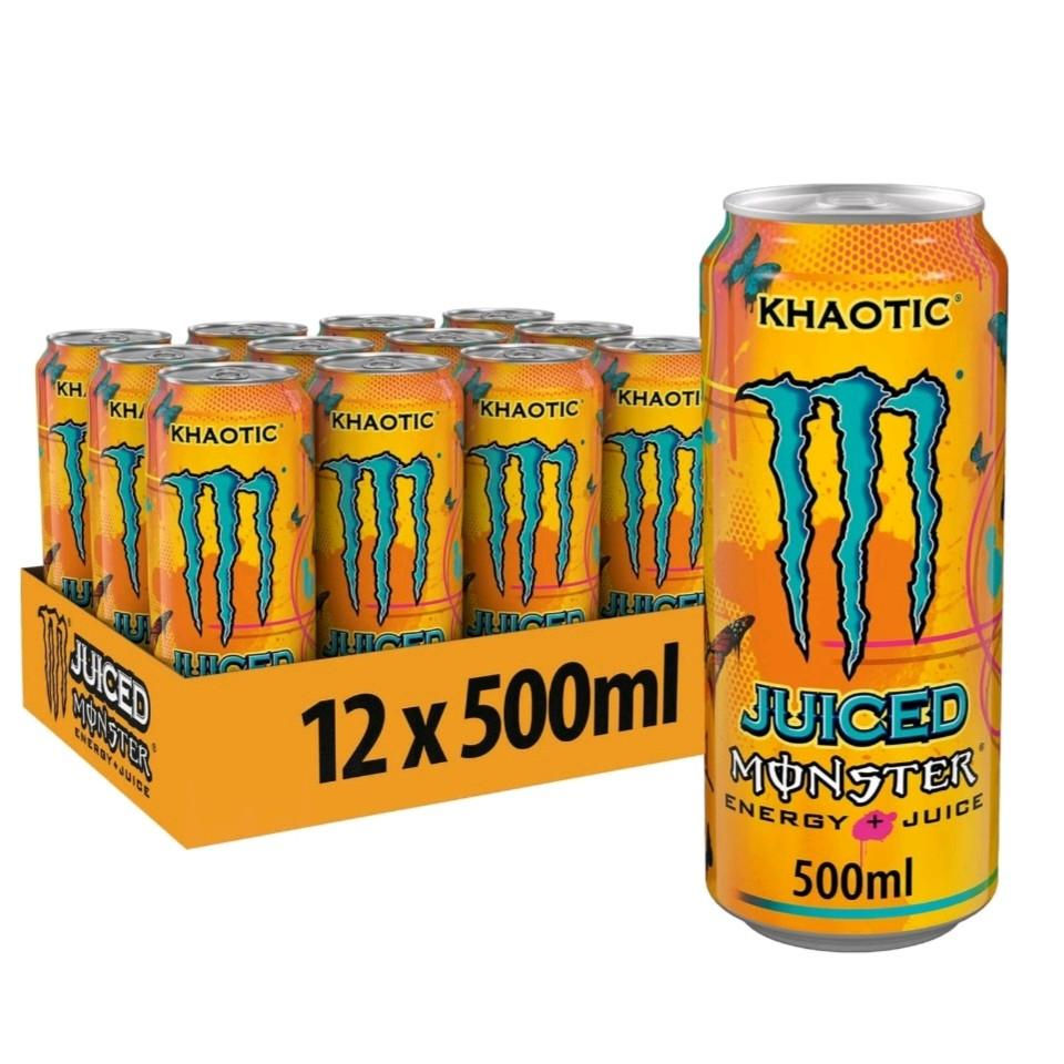Monster Energy Khaotic Juiced Tropical Punch, 12 x 500ml cans