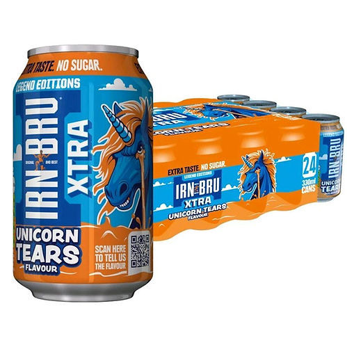 IRN-BRU Unicorn Tears NEW No Sugar - 24 x 330ml