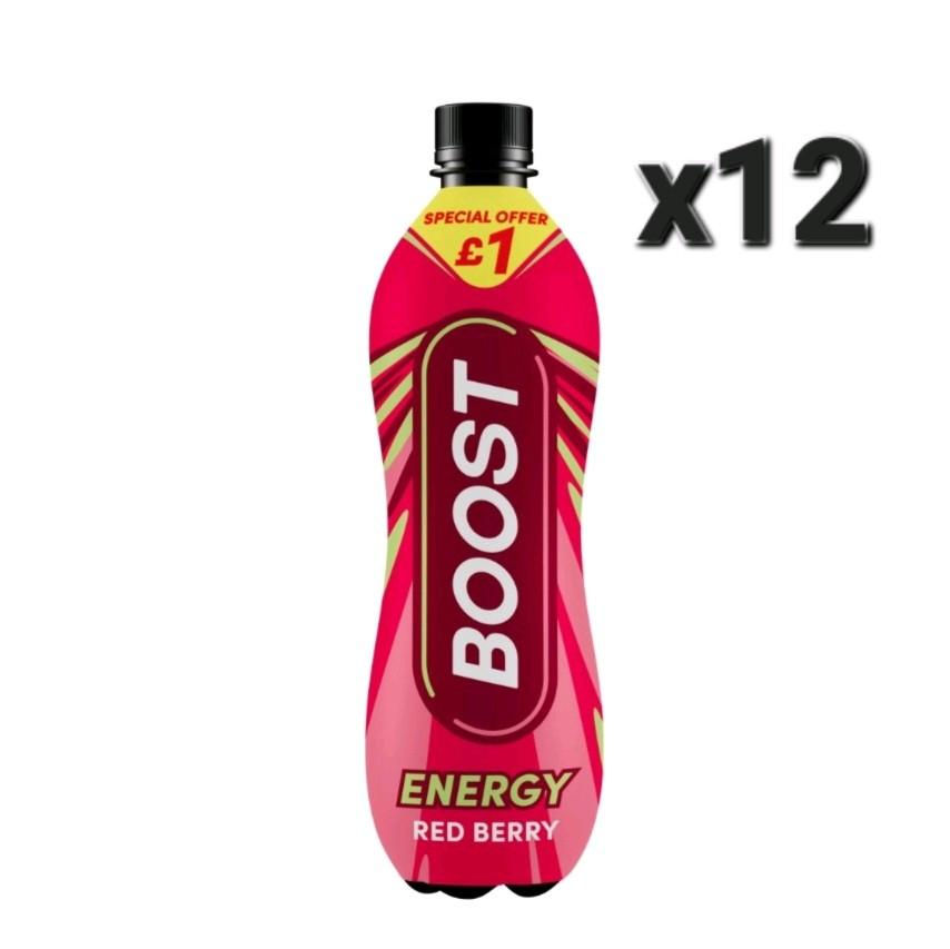 12 BOOST Red Berry Energy drinks, £1 each