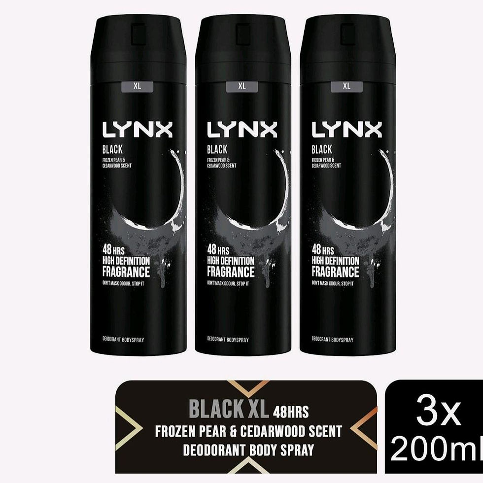 Lynx Black Body Spray XL - 3 x 200ml Cans