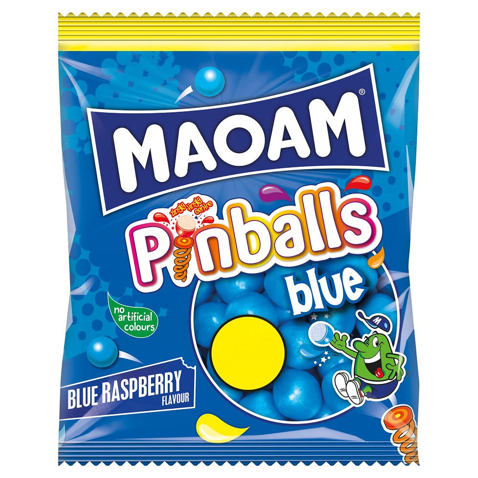 Thumbnail: MAOAM Blue Pinballs Chewy Sweets - 14 x 140g Packs