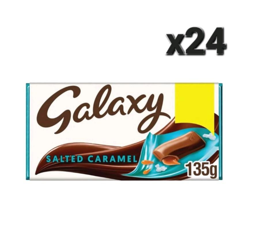 Galaxy Salted Caramel chocolate bar, 24 pack, 135g