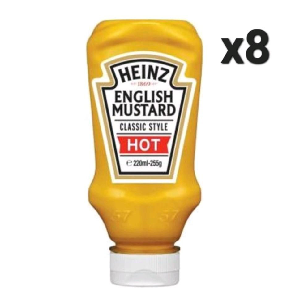Heinz English Mustard, Hot, 8 bottles