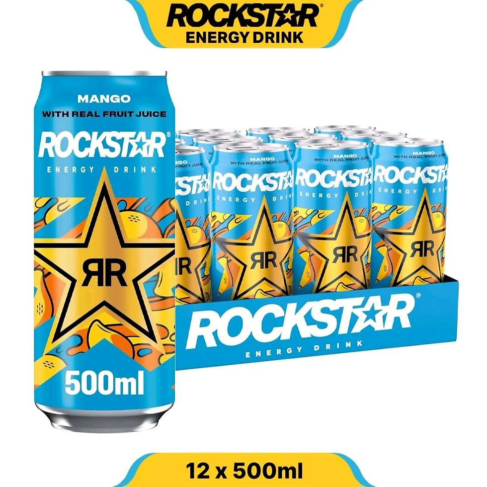 Rockstar Mango Energy Drink, 12 x 500ml