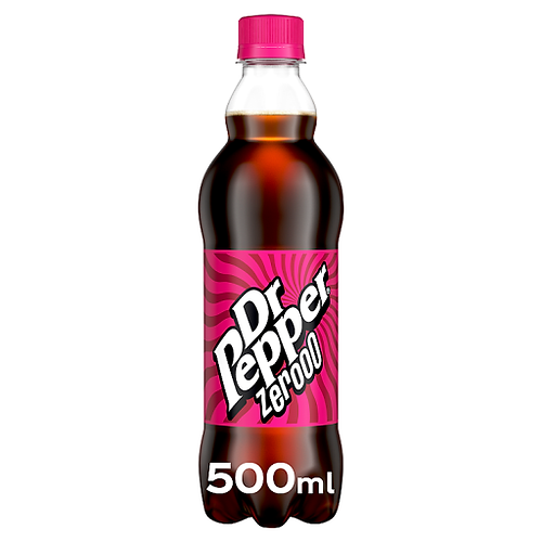 Dr Pepper Zero Sugar - 12 x 500ml Bottles