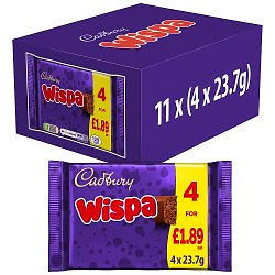 Cadbury Wispa Chocolate Bar - 11 x 4 Pack