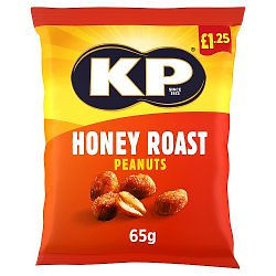 KP Honey Roast Peanuts - 16 x 65g Packs