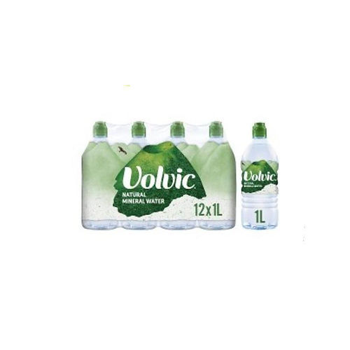 Volvic Natural Mineral Water - 12 x 1L