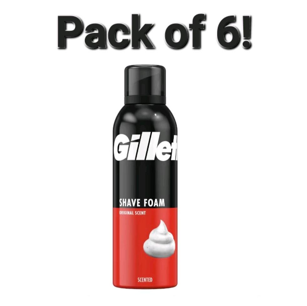 Gillette Classic Scent Shave Foam - 6 x 200ml