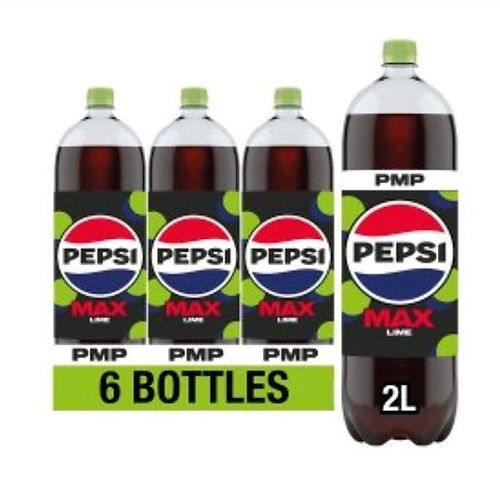 Pepsi Max Lime - 6 x 2L Bottles - Sugar Free