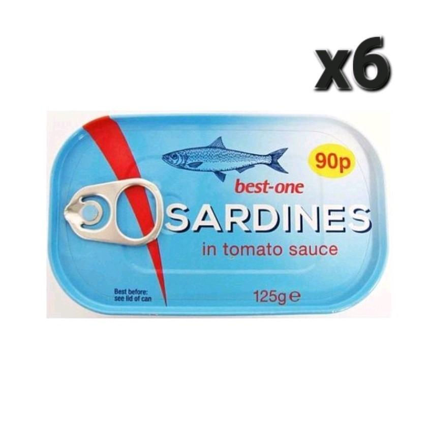 Best-One Sardines in Tomato Sauce - 6 x 125g Tins