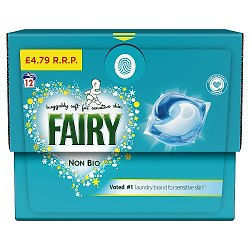 Fairy Non Bio Sensitive Washing Pods - 4 x 12 Pods