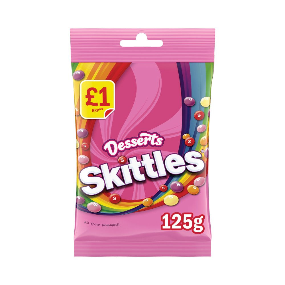 Skittles Desserts Chewy Sweets - 12 x 125g Packs