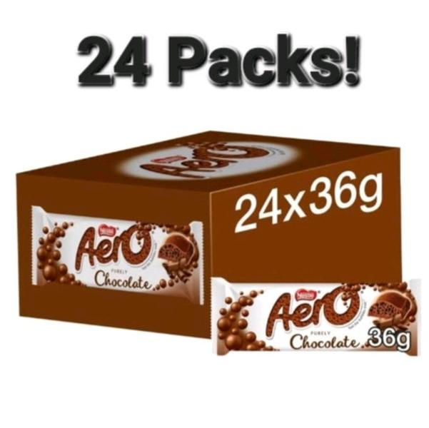 24 Packs! Aero Chocolate 24x36g