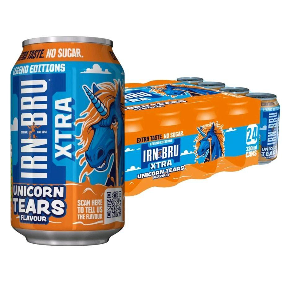 IRN-BRU Unicorn Tears NEW No Sugar - 24 x 330ml