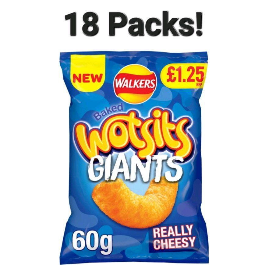 Walkers Giant Cheesy Wotsits - 18 x 60g Packs