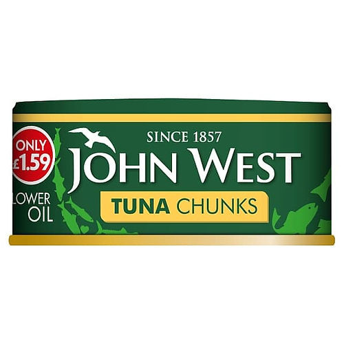 John West Tuna Chunks in Sunflower Oil - 12 x 145g