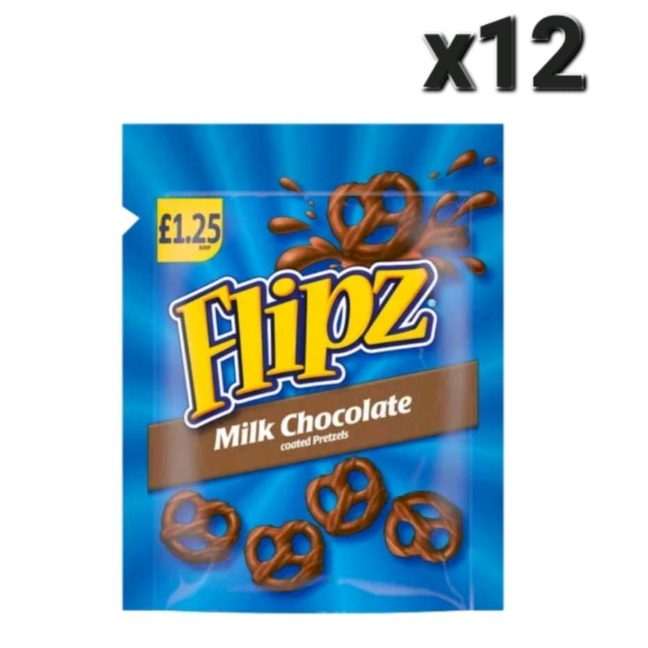 Flipz Milk Chocolate pretzels, 12 pack