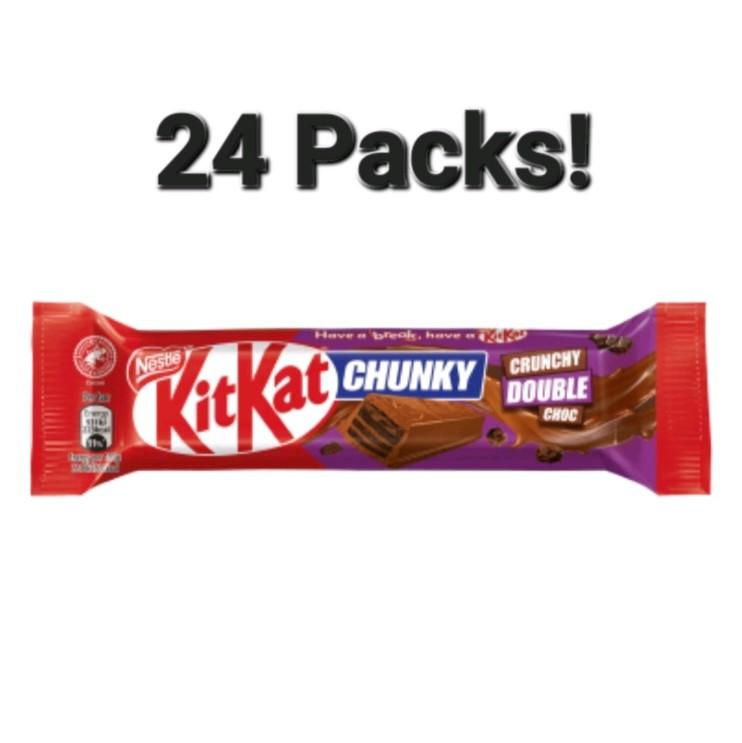 24 packs of KitKat Chunky Double chocolate bars