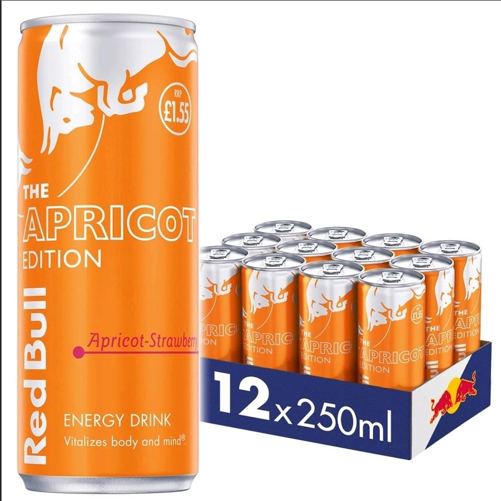 Red Bull Apricot Edition, 12 x 250ml energy drink cans