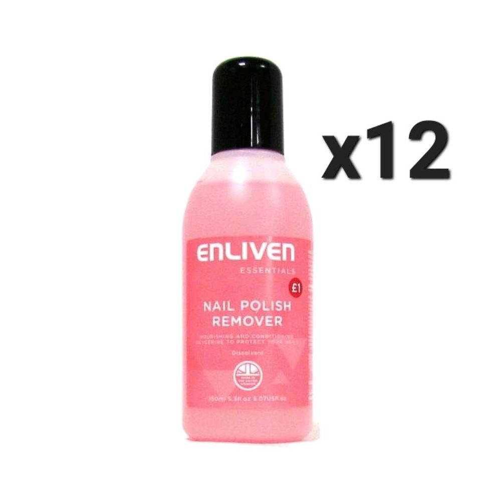 Enliven Nail Polish Remover - 12 x 150ml Bottles