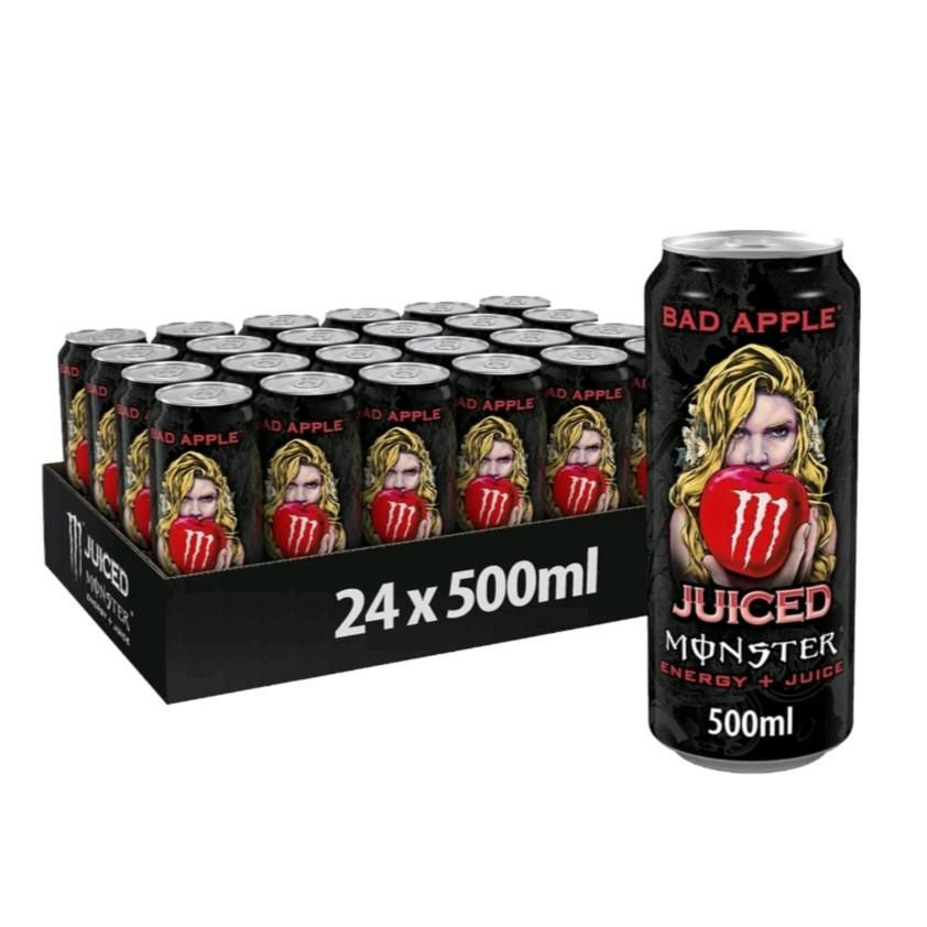 24 Monster Energy Bad Apple 500ml cans