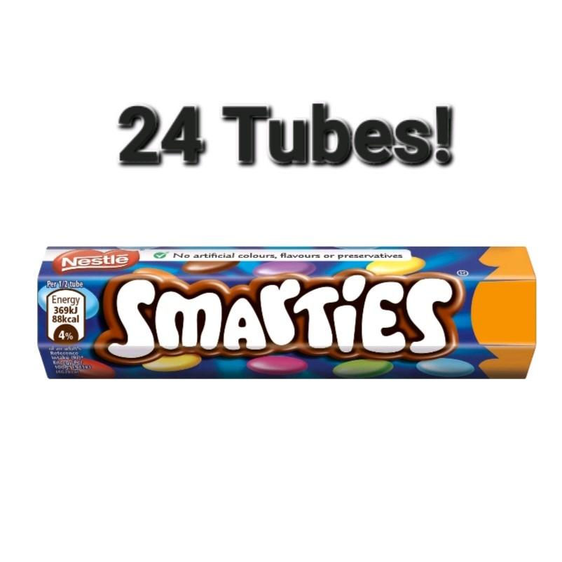 Smarties candy tube, 24 tubes