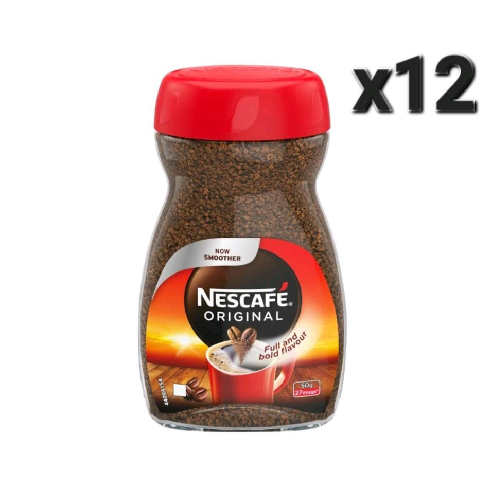 Nescafe Original Coffee - 12 x 50g Jars