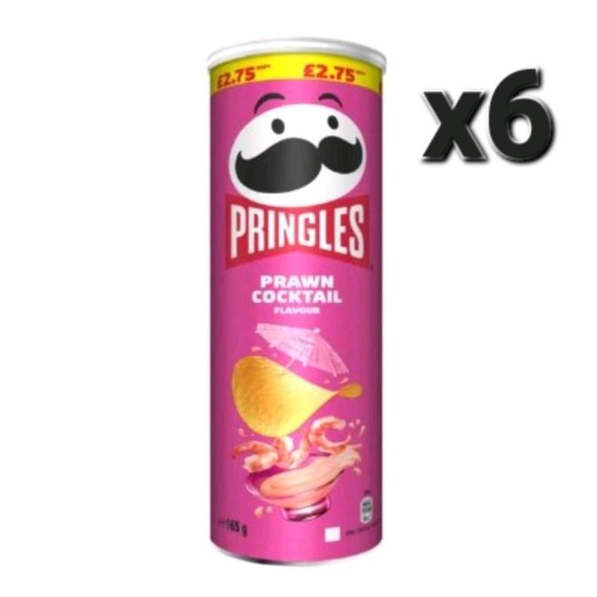 Pringles Prawn Cocktail - 6 x 165g XL Tubes