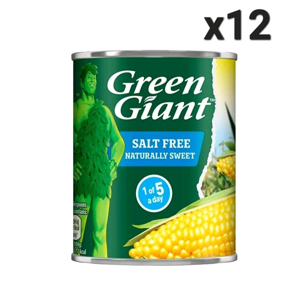Green Giant Sweetcorn Salt-Free - 12 x 340g Tins