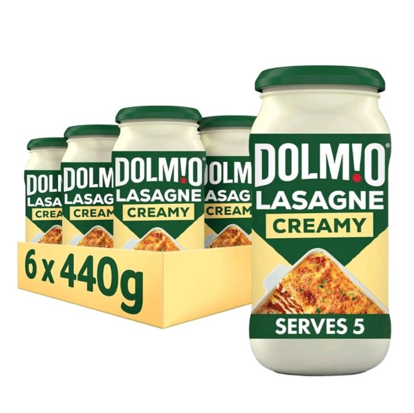 Dolmio Creamy Lasagne Sauce, 6 x 440g, serves 5