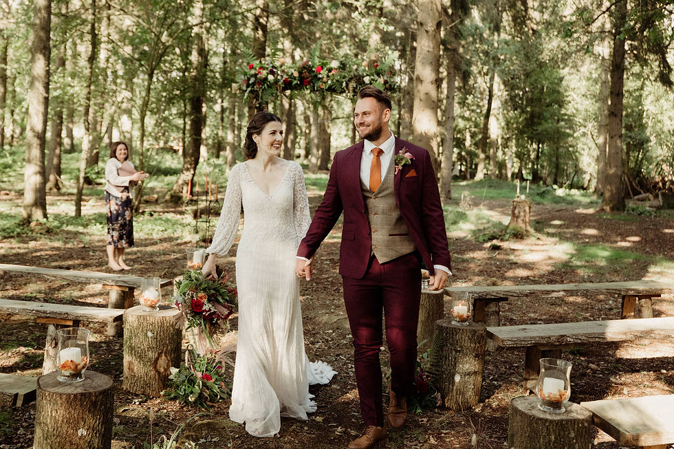 Woodland wedding ceremony