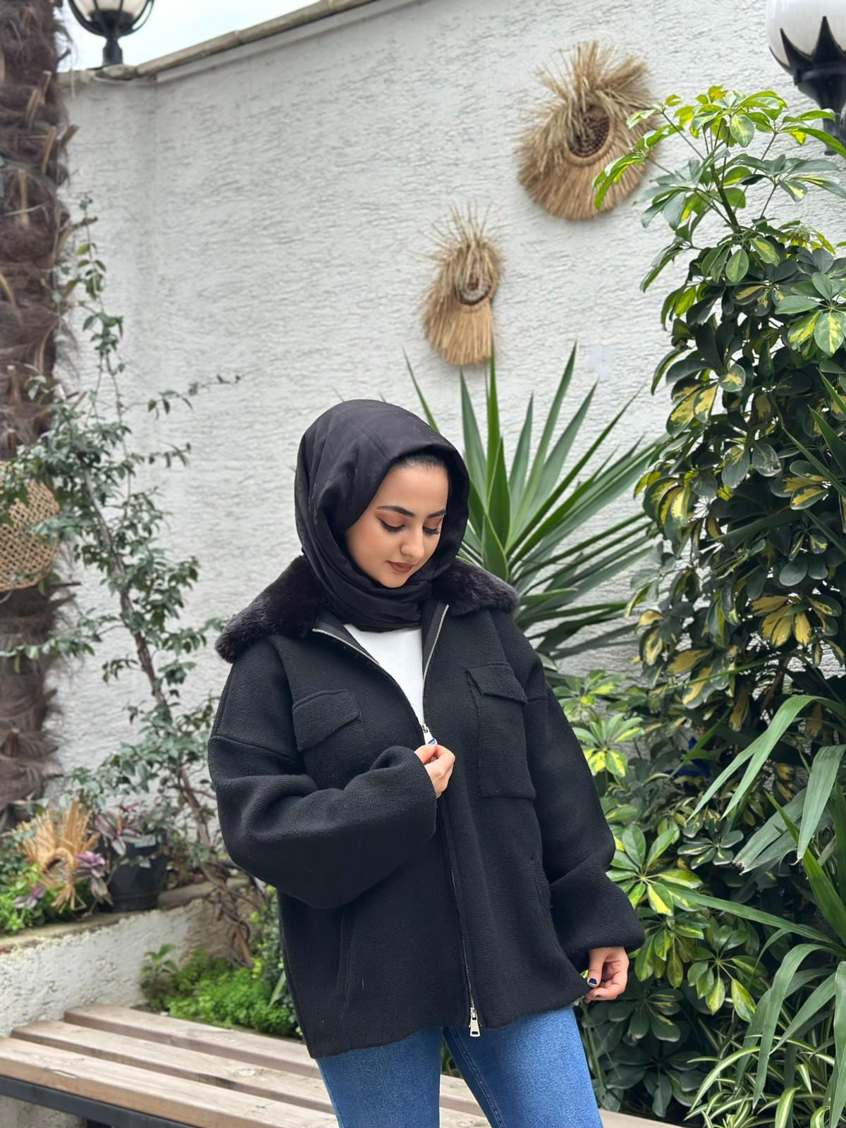 Garni Kürk Yaka Hırka