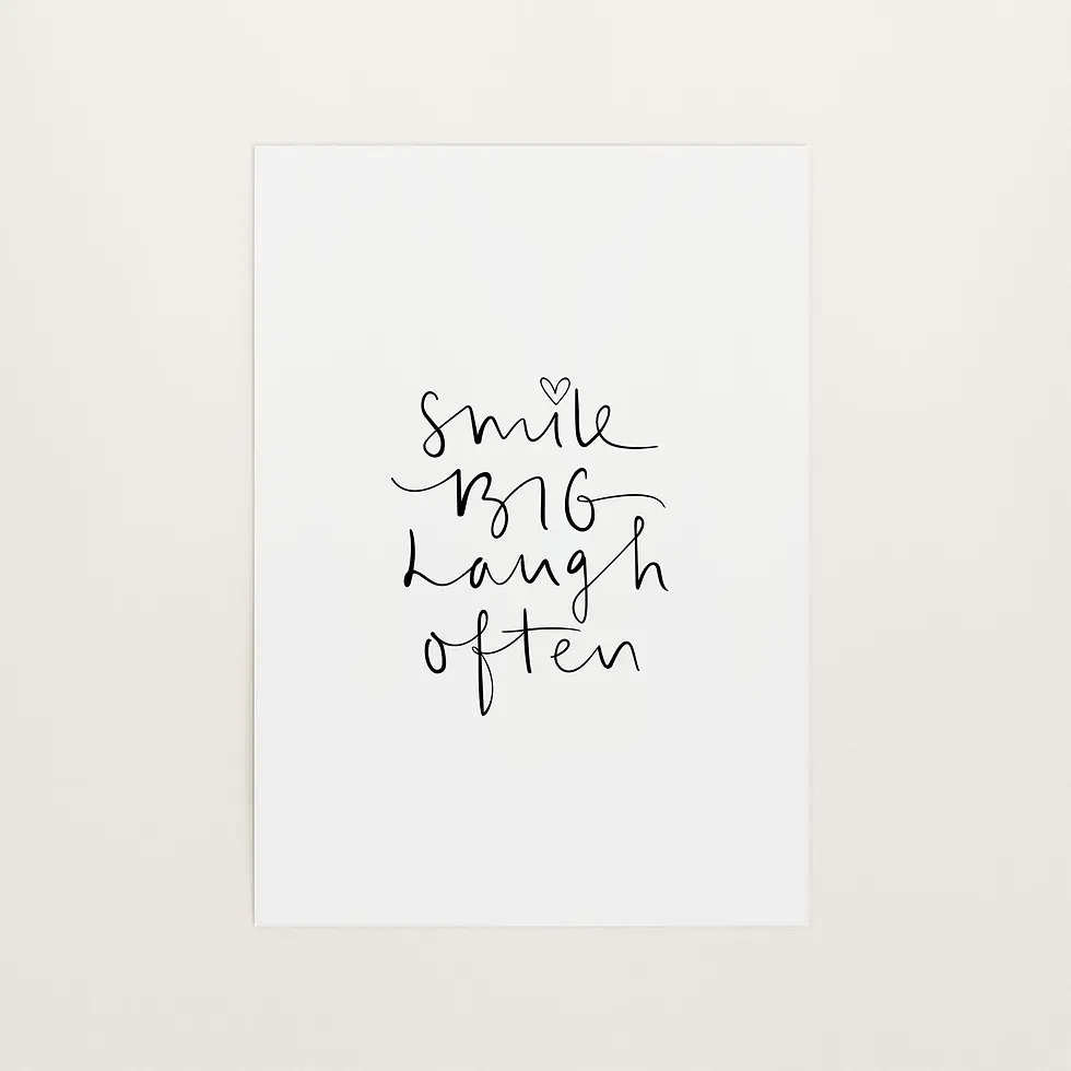 Smile big laugh often, Art Print von Tales by Jen