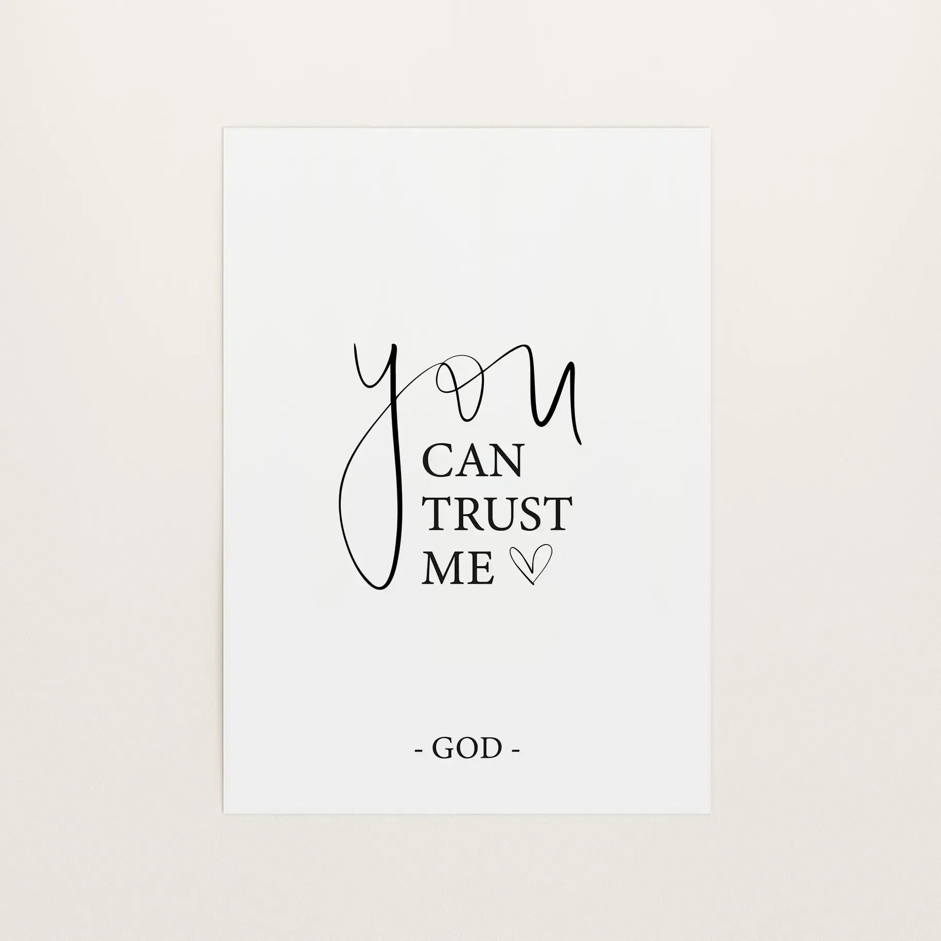 You can trust me - God, Poster von Tales by Jen