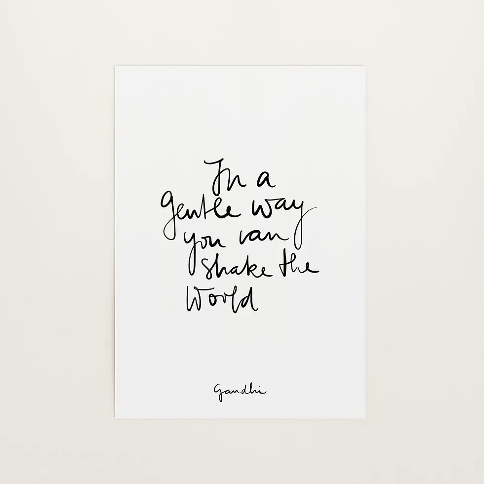 In a gentle way we can shake the world, Art Print von Tales by Jen